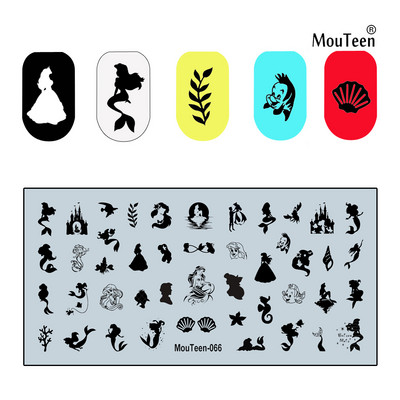 2022 New Green Monster Nail Stamping Christmas Figures Stamp Plate Green Man Nail Art Templates #086