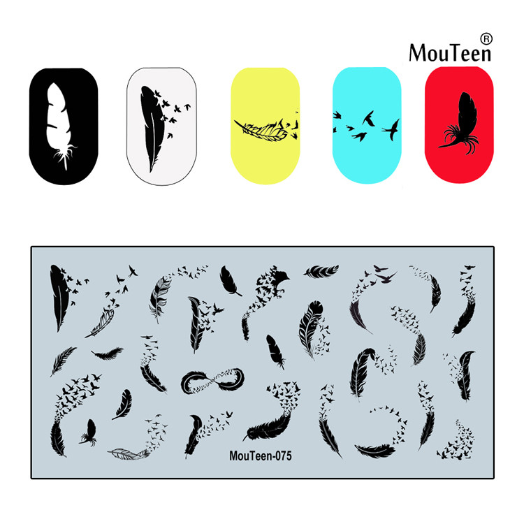 2022 New Green Monster Nail Stamping figuri de Crăciun Placă de ștampilă Green Man Nail Art Templates #086