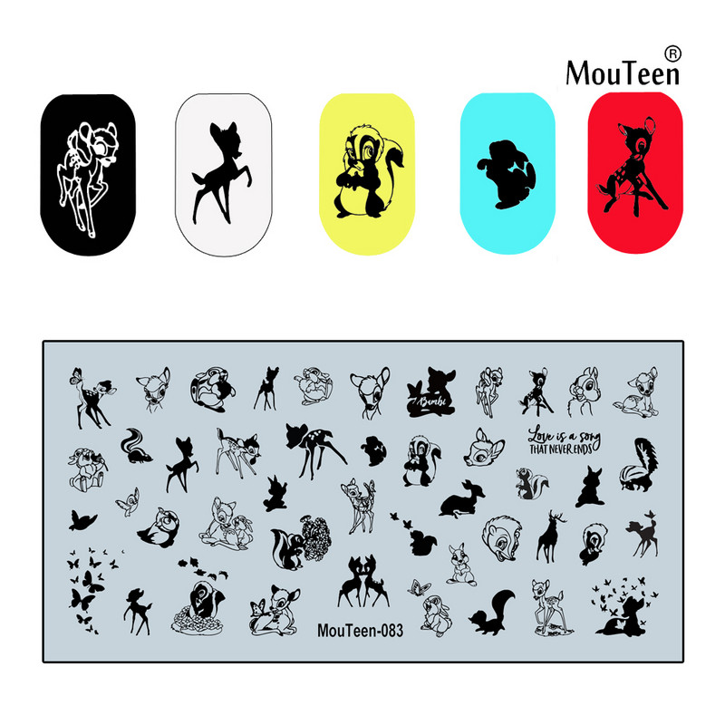 2022 New Green Monster Nail Stamping figuri de Crăciun Placă de ștampilă Green Man Nail Art Templates #086