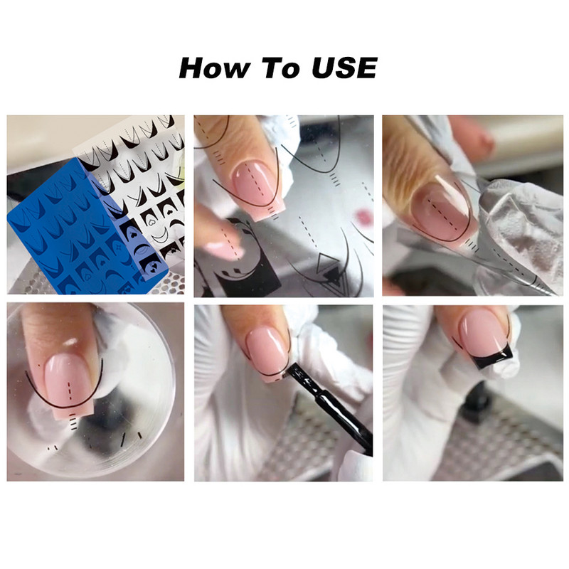 Francuski Nail Art Štancanje Ploča Geometrija Valovita Linija Crtanje Predlošci Cvijet Ljubav Čipka Pečat Šarm za nokte Kalupi Alati za Šablone