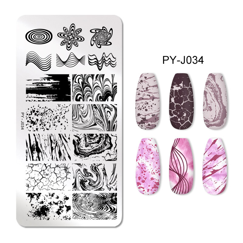 PICT YOU plăci de ștanțare a unghiilor, model de marmură, farfurie pentru arta unghiilor, instrumente pentru șablon, șablon de ștanțare pentru design de unghii din oțel inoxidabil