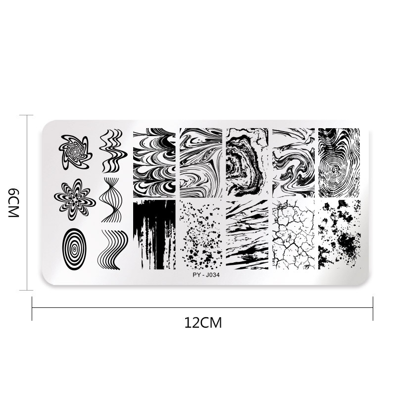 PICT YOU plăci de ștanțare a unghiilor, model de marmură, farfurie pentru arta unghiilor, instrumente pentru șablon, șablon de ștanțare pentru design de unghii din oțel inoxidabil