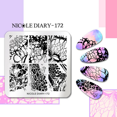 NICOLE DIARY Star Bling Sky Design Πλάκες σφράγισης 12*4cm Πρότυπα σφραγίδας τέχνης νυχιών Εργαλείο εκτύπωσης μανικιούρ νυχιών