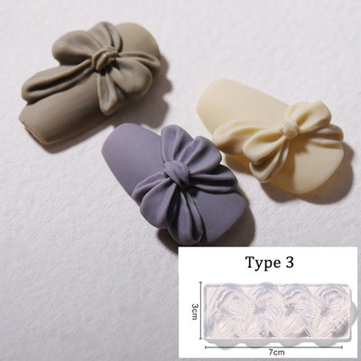 3D Nail Silicone Mold Nail Art Mold Flower Bow Σκαλιστά νύχια Πρότυπο UV Gel Polish Stamper Γυναικεία κορίτσια DIY Διακόσμηση μανικιούρ