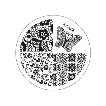 Kimcci Christmas Style Nail Art Stamping Plates Fashion Design Направи си сам 3D изображение Кръгли шаблони Шаблони Шаблони за маникюр Инструменти Грим растение