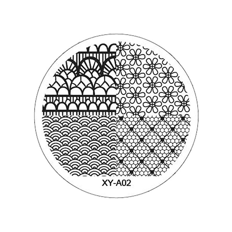 Kimcci Kalėdų stiliaus nagų dailės štampavimo plokštės Mados dizainas DIY 3D vaizdas Apvalus Šablonai Trafaretai Manikiūro Įrankiai Makiažo augalas