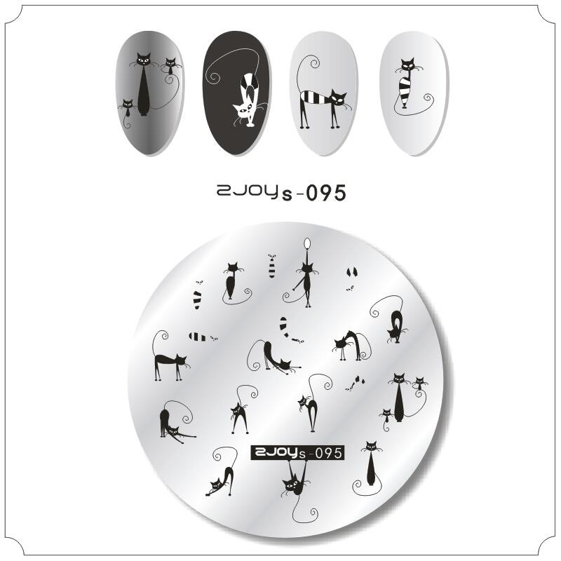 WAKEFULNESS Desen animat Model Anima Nail Art Placă de ștanțare Unicorn Pisica Pește Șablon de imagine Ștampilă Manichiură Șabloane pentru unghii