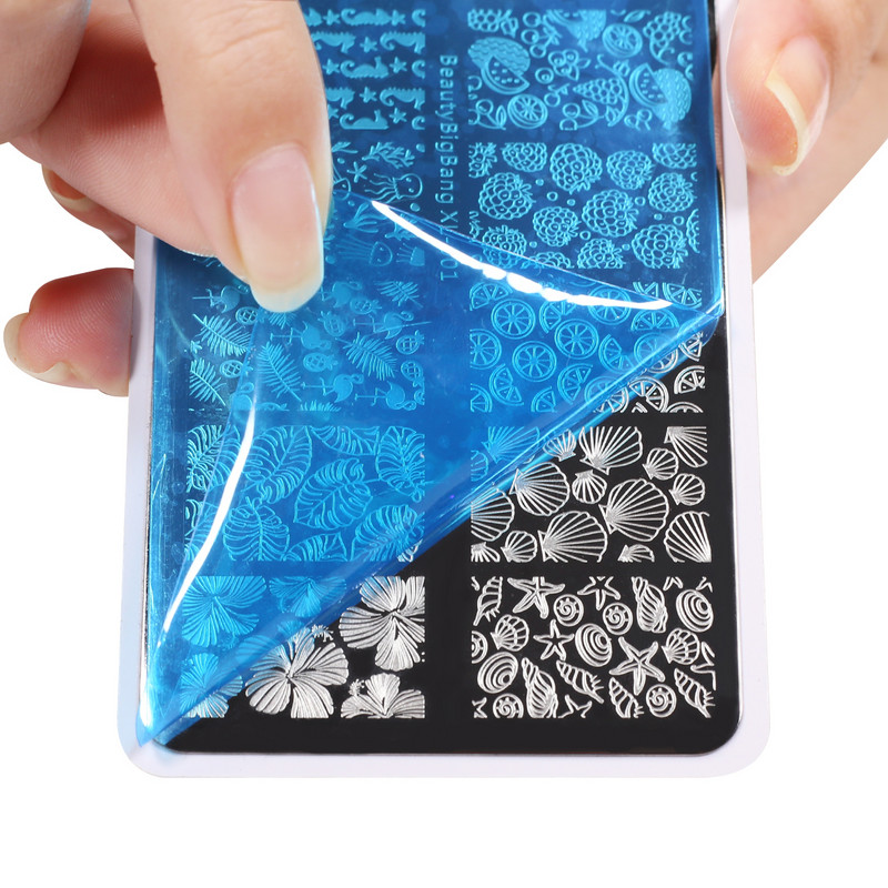 BeautyBigBang Placă de ștanțare pentru arta unghiilor, suc de lămâie, cântare de pește, imagine vintage, șablon de ștanțare pentru arta unghiilor din oțel inoxidabil