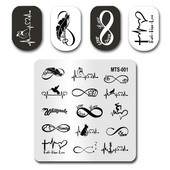 Hot Newest Nail Stamp MTS001 Infinite Electrocardiogram Animal Nail Stamping Plates Σετ μανικιούρ για στάμπα νυχιών