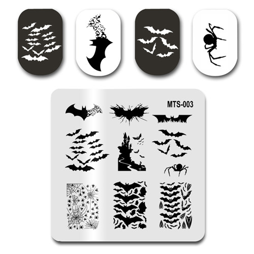 Cea mai nouă ștampilă pentru unghii MTS001 Electrocardiogramă infinită, plăci de ștanțare a unghiilor cu animale, set de manichiură pentru ștampila pentru arta unghiilor