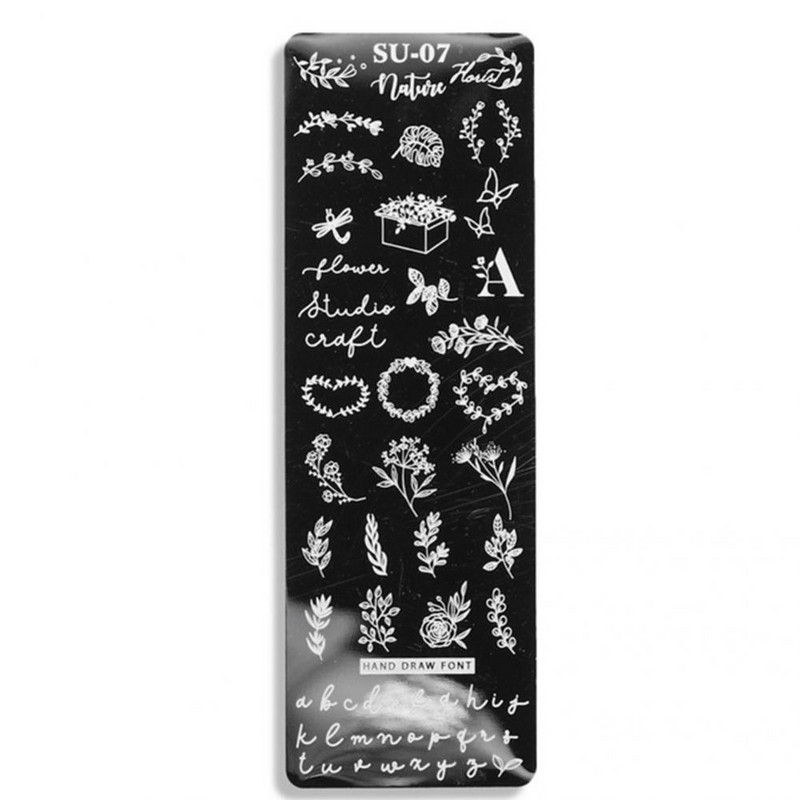 Șablon de manichiură cu mai multe imagini din oțel inoxidabil pentru femei