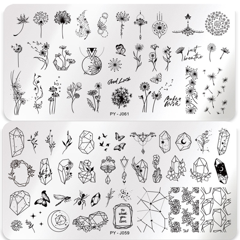 PICT YOU Lišće Ploče za utiskivanje noktiju Crte Slike Šablone Dizajn noktiju od nehrđajućeg čelika za ispis Alat za ploče za utiskivanje noktiju