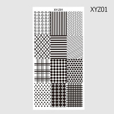 12*6 πλάκες για σφράγιση νυχιών, Letter-Word 1-32 Πολλαπλές πλάκες για σφράγιση νυχιών , Stencil από ανοξείδωτο χάλυβα στένσιλ Nail Art Stencil