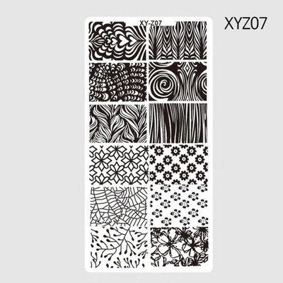 12*6 πλάκες για σφράγιση νυχιών, Letter-Word 1-32 Πολλαπλές πλάκες για σφράγιση νυχιών , Stencil από ανοξείδωτο χάλυβα στένσιλ Nail Art Stencil