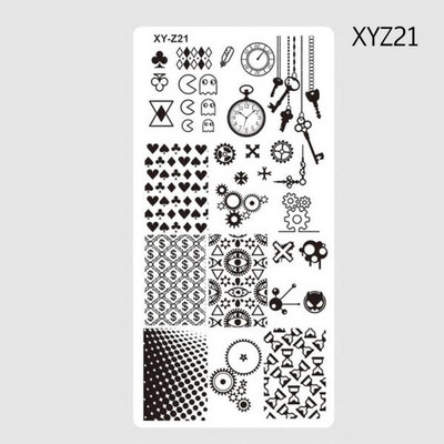 6*12cm,32 Πρότυπο για σφράγιση νυχιών 1 τεμ.