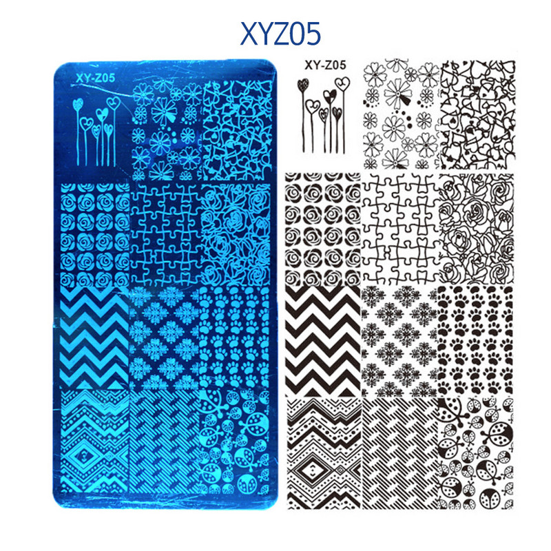 6*12cm, 32 Șablon de ștanțare pentru unghii 1 buc. plăci de ștanțare dantelă/desen animat/animal/flori Șablon polonez pentru decorare pentru unghii