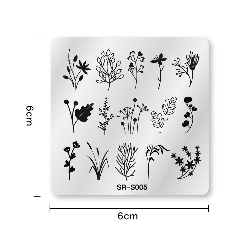 T-TIAO CLUB Linie în dungi de marmură Plăci pentru ștanțarea unghiilor Plante Frunze Floare Placă franceză pentru arta unghiilor Stencil Design din oțel inoxidabil