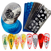 3 μεγέθη Flower Geometry Nail Stamping Plate Animal Leaves DIY Image Stencil for Nails Polish Printing Templates Εργαλεία