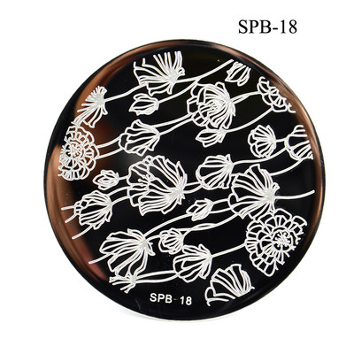 3 μεγέθη Flower Geometry Nail Stamping Plate Animal Leaves DIY Image Stencil for Nails Polish Printing Templates Εργαλεία