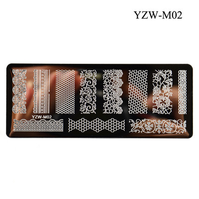 3 μεγέθη Flower Geometry Nail Stamping Plate Animal Leaves DIY Image Stencil for Nails Polish Printing Templates Εργαλεία