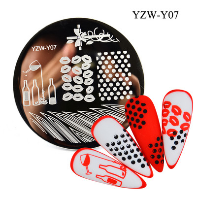 3 μεγέθη Flower Geometry Nail Stamping Plate Animal Leaves DIY Image Stencil for Nails Polish Printing Templates Εργαλεία
