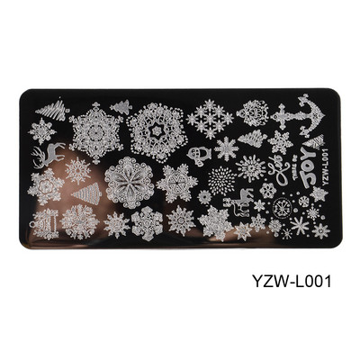 3 μεγέθη Flower Geometry Nail Stamping Plate Animal Leaves DIY Image Stencil for Nails Polish Printing Templates Εργαλεία