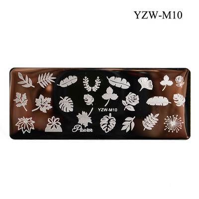 3 μεγέθη Flower Geometry Nail Stamping Plate Animal Leaves DIY Image Stencil for Nails Polish Printing Templates Εργαλεία