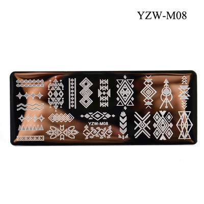 3 μεγέθη Flower Geometry Nail Stamping Plate Animal Leaves DIY Image Stencil for Nails Polish Printing Templates Εργαλεία
