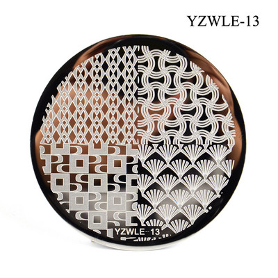 3 μεγέθη Flower Geometry Nail Stamping Plate Animal Leaves DIY Image Stencil for Nails Polish Printing Templates Εργαλεία