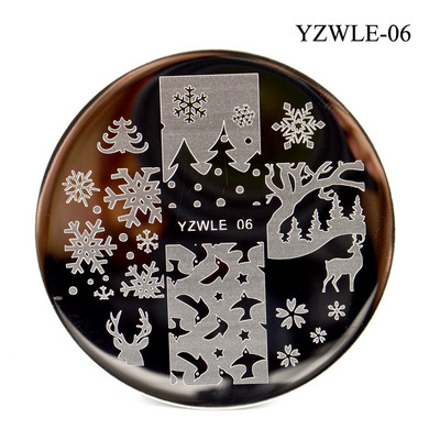 3 μεγέθη Flower Geometry Nail Stamping Plate Animal Leaves DIY Image Stencil for Nails Polish Printing Templates Εργαλεία