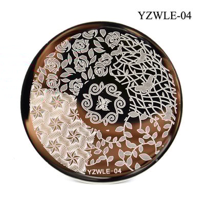 3 μεγέθη Flower Geometry Nail Stamping Plate Animal Leaves DIY Image Stencil for Nails Polish Printing Templates Εργαλεία