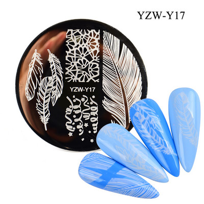 3 μεγέθη Flower Geometry Nail Stamping Plate Animal Leaves DIY Image Stencil for Nails Polish Printing Templates Εργαλεία