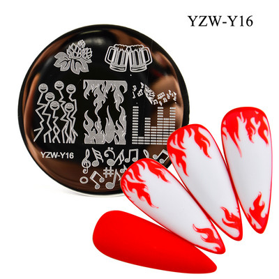 3 μεγέθη Flower Geometry Nail Stamping Plate Animal Leaves DIY Image Stencil for Nails Polish Printing Templates Εργαλεία
