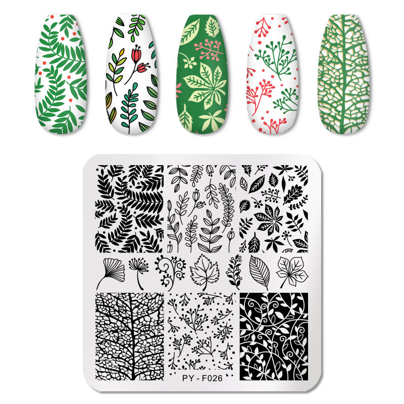 PICT YOU Plăci de ștanțare a unghiilor Modele de animale Stencil Instrumente din oțel inoxidabil Nail Art Stamp Design