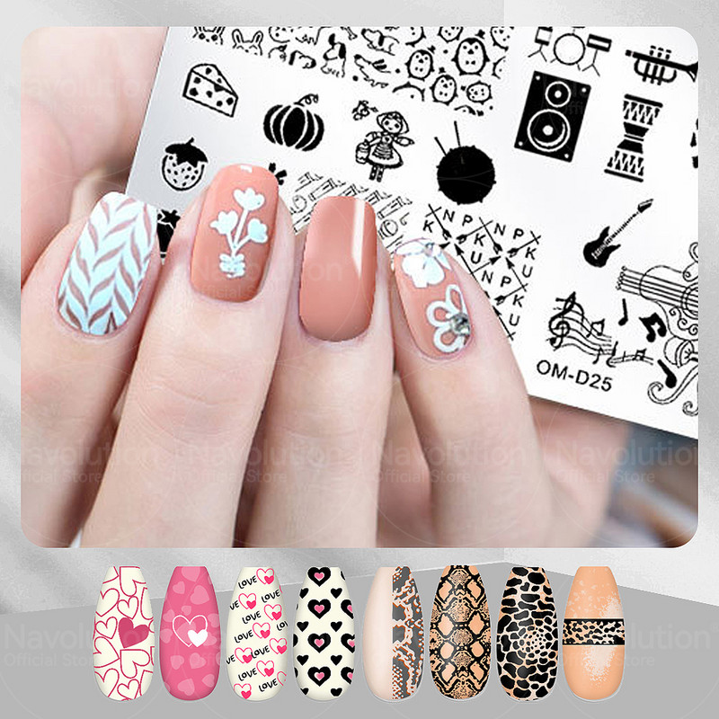 50 de opțiuni Beauty Deck cu Animal/Plantă/Crăciun/Model/Floral/Simbol/Natura/Creativ/Ștampile de artă pentru unghii abstracte pentru femei