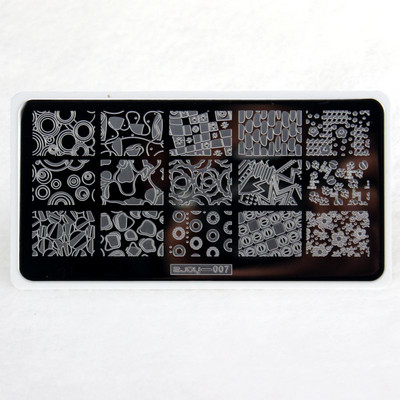 [Cu plastic] 60 Style Zjoy 65*125mm, dreptunghiular, metal, farfurie pentru ștampilarea unghiilor 1 buc. L-dreptunghi plăci pentru ștanțare pentru unghii