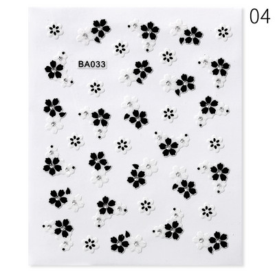 Harunouta Marble Blooming 3D Foil Αυτοκόλλητα νυχιών Χρυσό Bronzing Leaf Flower For Nail Art Design Ανοιξιάτικες χαλκομανίες Διακόσμηση μανικιούρ