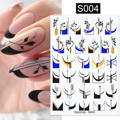Harunouta Marble Blooming 3D Foil Αυτοκόλλητα νυχιών Χρυσό Bronzing Leaf Flower For Nail Art Design Ανοιξιάτικες χαλκομανίες Διακόσμηση μανικιούρ