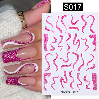Harunouta Marble Blooming 3D Foil Αυτοκόλλητα νυχιών Χρυσό Bronzing Leaf Flower For Nail Art Design Ανοιξιάτικες χαλκομανίες Διακόσμηση μανικιούρ