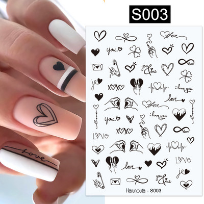 Harunouta Marble Blooming 3D Foil Αυτοκόλλητα νυχιών Χρυσό Bronzing Leaf Flower For Nail Art Design Ανοιξιάτικες χαλκομανίες Διακόσμηση μανικιούρ