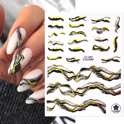 Harunouta Marble Blooming 3D Foil Αυτοκόλλητα νυχιών Χρυσό Bronzing Leaf Flower For Nail Art Design Ανοιξιάτικες χαλκομανίες Διακόσμηση μανικιούρ