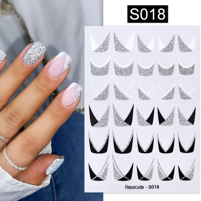Harunouta Marble Blooming 3D Foil Αυτοκόλλητα νυχιών Χρυσό Bronzing Leaf Flower For Nail Art Design Ανοιξιάτικες χαλκομανίες Διακόσμηση μανικιούρ