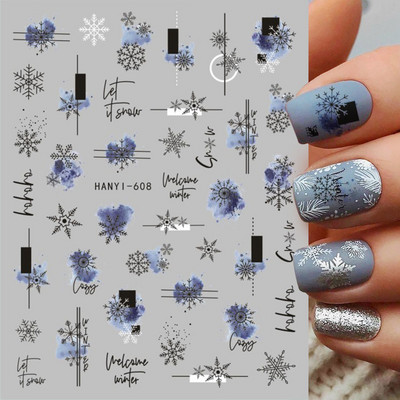 Harunouta Marble Blooming 3D Foil Αυτοκόλλητα νυχιών Χρυσό Bronzing Leaf Flower For Nail Art Design Ανοιξιάτικες χαλκομανίες Διακόσμηση μανικιούρ