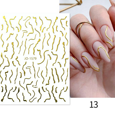 Harunouta Marble Blooming 3D Foil Αυτοκόλλητα νυχιών Χρυσό Bronzing Leaf Flower For Nail Art Design Ανοιξιάτικες χαλκομανίες Διακόσμηση μανικιούρ