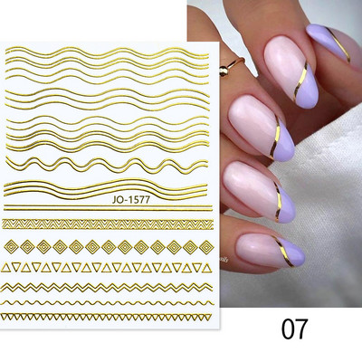 Harunouta Marble Blooming 3D Foil Αυτοκόλλητα νυχιών Χρυσό Bronzing Leaf Flower For Nail Art Design Ανοιξιάτικες χαλκομανίες Διακόσμηση μανικιούρ