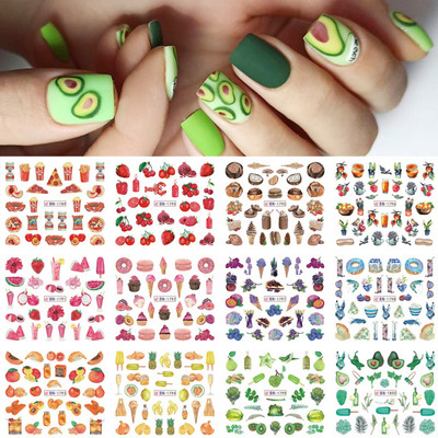 12 komada slatkih božićnih naljepnica za nokte Crtani životinjski dizajn Pingvin Ptica Mačka Pas Klizači za nokte Vodene naljepnice Dekoracija LABN1945-1956