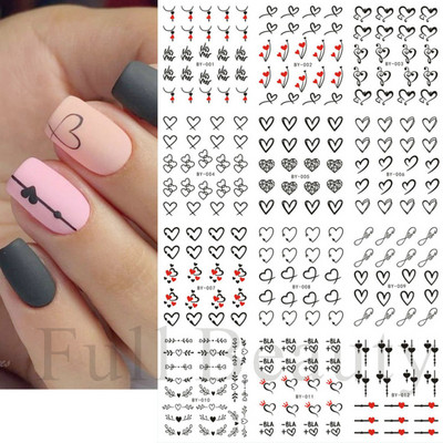 12 komada slatkih božićnih naljepnica za nokte Crtani životinjski dizajn Pingvin Ptica Mačka Pas Klizači za nokte Vodene naljepnice Dekoracija LABN1945-1956