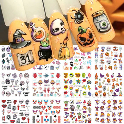 12 komada slatkih božićnih naljepnica za nokte Crtani životinjski dizajn Pingvin Ptica Mačka Pas Klizači za nokte Vodene naljepnice Dekoracija LABN1945-1956