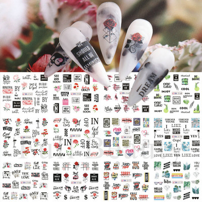 12 komada slatkih božićnih naljepnica za nokte Crtani životinjski dizajn Pingvin Ptica Mačka Pas Klizači za nokte Vodene naljepnice Dekoracija LABN1945-1956