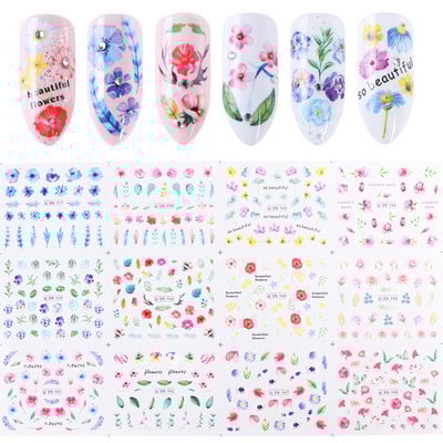 12 komada slatkih božićnih naljepnica za nokte Crtani životinjski dizajn Pingvin Ptica Mačka Pas Klizači za nokte Vodene naljepnice Dekoracija LABN1945-1956